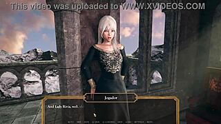 Intense Threesome With Noble Woman And Servant In Anime Style