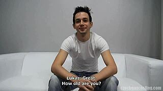In a czech gay casting session, lukas engages in intense blowjob and sucking with amateurs in pov reality style.