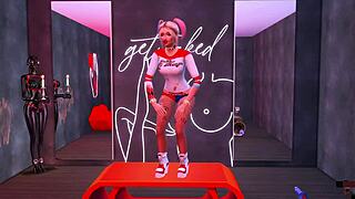 harley quinn turned sex slave for rough anal group