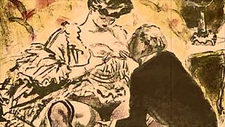 I love this vintage erotic art collection featuring anime hentai cartoons in retro style online.