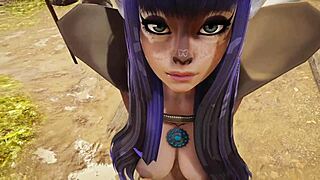 deer-girl freyja explores the viking village in this 3d hentai adventure