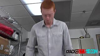 gay redhead guy gets his ass banged hard and deep during office audition