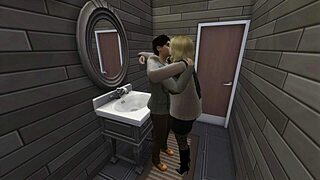 Guy Fucks Friend Hard In Bathroom After Coffee