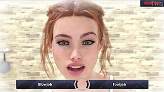 college kings game features karthik and riley. dream scene with blowjob and footjob action.