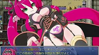 Japanese hentai game features strongest knight in action.