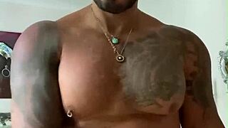 hey viktor rom, tattooed muscle daddy, masturbate your big cock naked