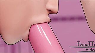 Erica completely lost her shame in hentai!