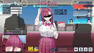 decoy investigator lina in jk uniform and blindfold feeling intense emotions