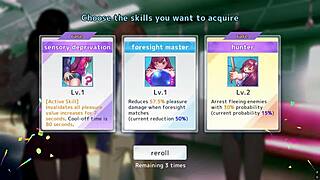 decoy investigator lina in jk uniform and blindfold feeling intense emotions