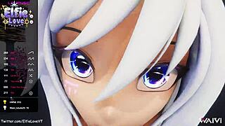 POV Blowjob From Hentai VTuber Elfie Love In 3D