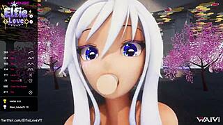 POV Blowjob From Hentai VTuber Elfie Love In 3D