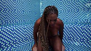 Carla Morelli seduces best friend's son in public sauna for interracial sex