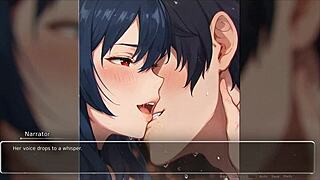 Exhibitionist girlfriend confesses in hentai game