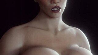 two guests choosing a busty woman for a threesome animation