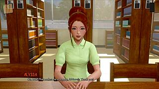 ripples 7: sexy mature woman in outfit shows boobs in 3d cartoon game