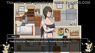 wanna see big tits in hentai village barn scene?