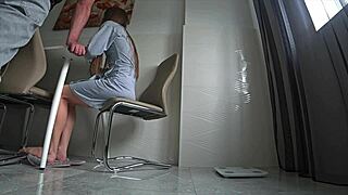 wife fucks friend cheating in kitchen homemade