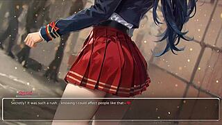 Exhibitionist girlfriend confesses in hentai game