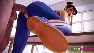 Can Chun-Li Handle Big Creampie In Doggystyle Street Fighter Animation?