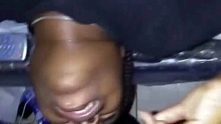 uhh, big booty midget sneaks in for sloppy action.