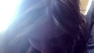 Lesbian Best Friend Gives Road Head, Gagging on Cum in Mouthful