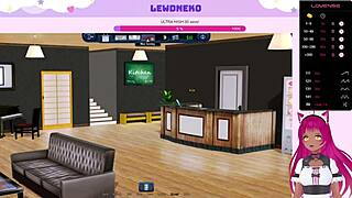 vtuber lewdneko dives into harem hotel game play