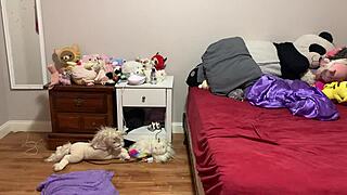 Stepdad Ties Up Stepdaughter for Rough Anal and Throat Action