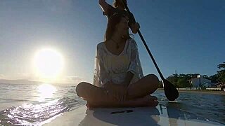 Ana Rothbard indulges in passionate outdoor sex on rocks during late afternoon