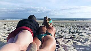 Did she expect anal pounding right on the beach?