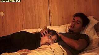 Watching Netflix With My Stepsister, But I Couldn't Resist Fucking Her Mouth, Almost Got Caught