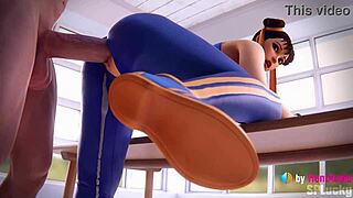 Can Chun-Li Handle Big Creampie In Doggystyle Street Fighter Animation?