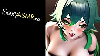 Moaning ASMR with anime cosplay baddie in erotic costume