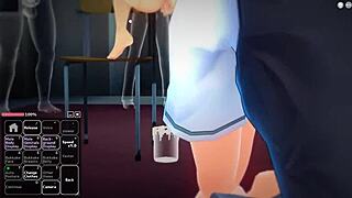 Blue Haired Girl Enjoys Anime Fun