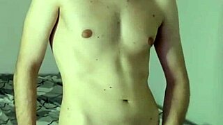 man, smartphone cam catches wild masturbation cum with face on webcam