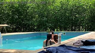 natasha megan tan pool swim naked lucky