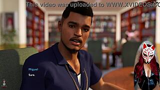 Sexy college student in white stockings takes bold steps of debauchery in public