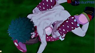 Kinoko Komori, Mei Hatsume, Izuku Midoriya in Wild Hentai Sex