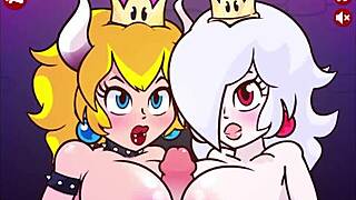 I think bowsette and boosette really like those hard cocks in this threesome