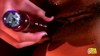 He fucks her round ass then cums on her face