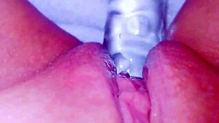 curious coed, uh, squirts huge on glass toy, ya know