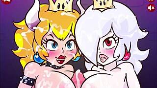 I think bowsette and boosette really like those hard cocks in this threesome
