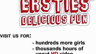 Anca's shaved pussy in dildo session?