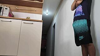 Husband in shower, I fuck friend's hard cock!