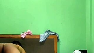 hot indian couple in hotel room intimate session