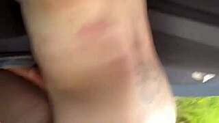 Busty hooker rides reverse cowgirl in car