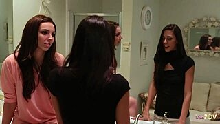 Cute Indian girl admires her girlfriend's sexy body