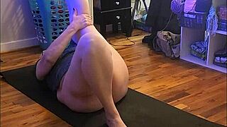 Hot Milf Stretches Big Ass In Early Morning Yoga