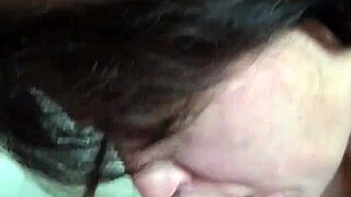 wife shows blowjob skill and swallows