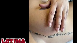 Tiny Latina slut with huge boobs gets talked into first porn video during casting