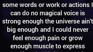 Do you really want someone loved more than you? My loneliness is a kindness.